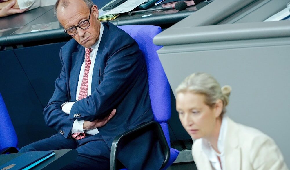 Bundespolitik: Merz zu Weidel: „Sie sind und Sie bleiben eine destruktive Kraft“ - Politik - SZ.de