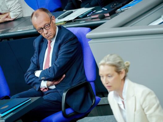 Bundespolitik: Merz zu Weidel: „Sie sind und Sie bleiben eine destruktive Kraft“ - Politik - SZ.de